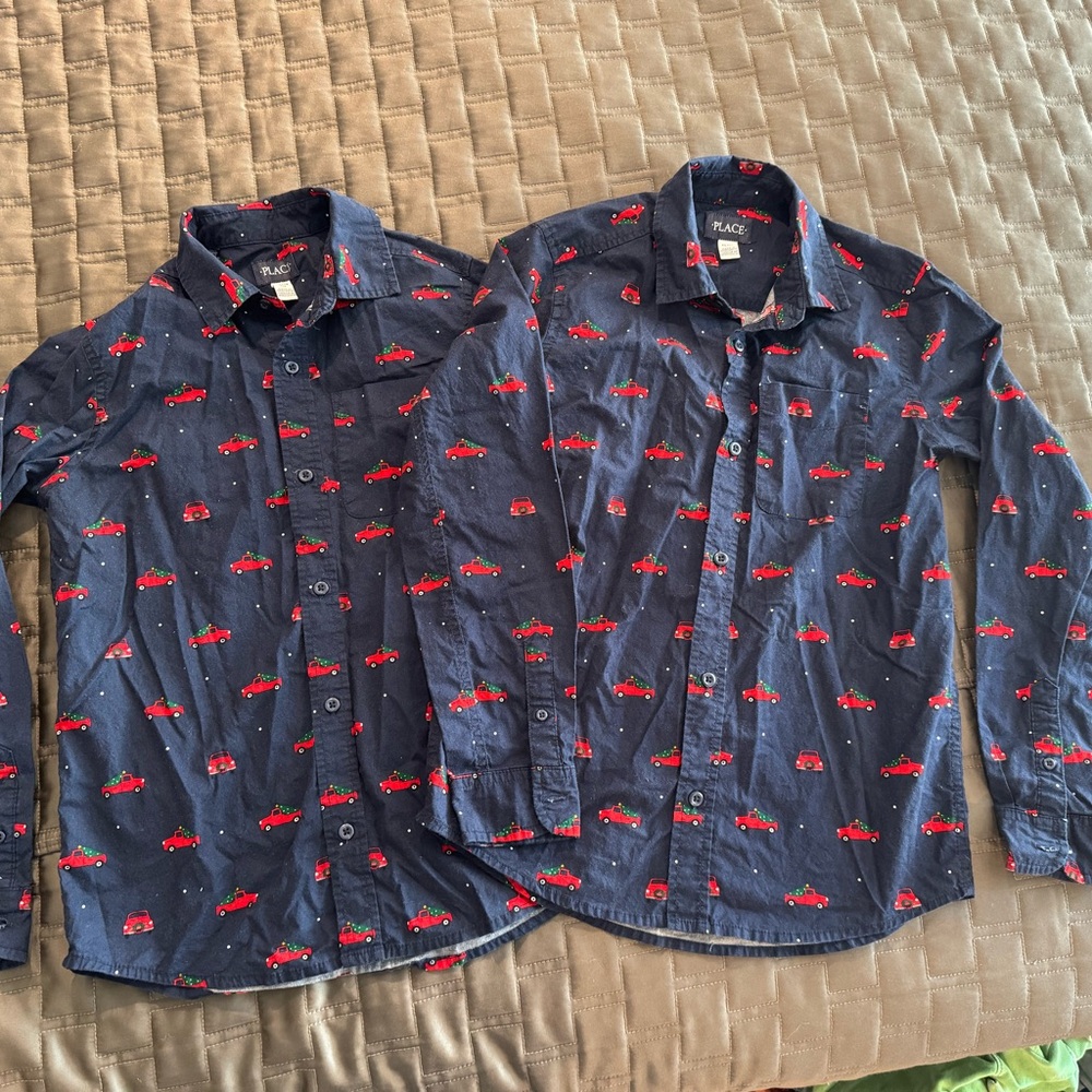 Dark Blue Shirt with Red truck